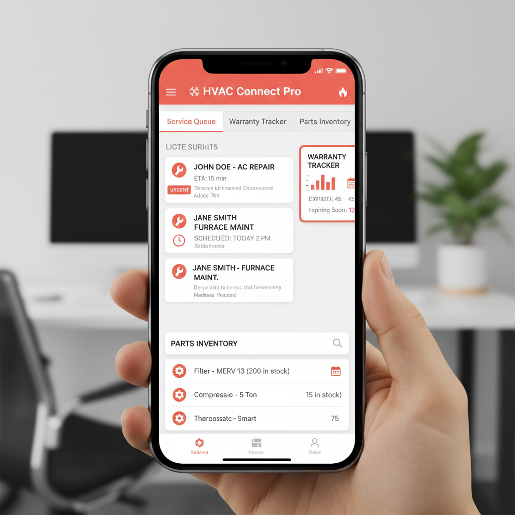 HVAC Manager app preview