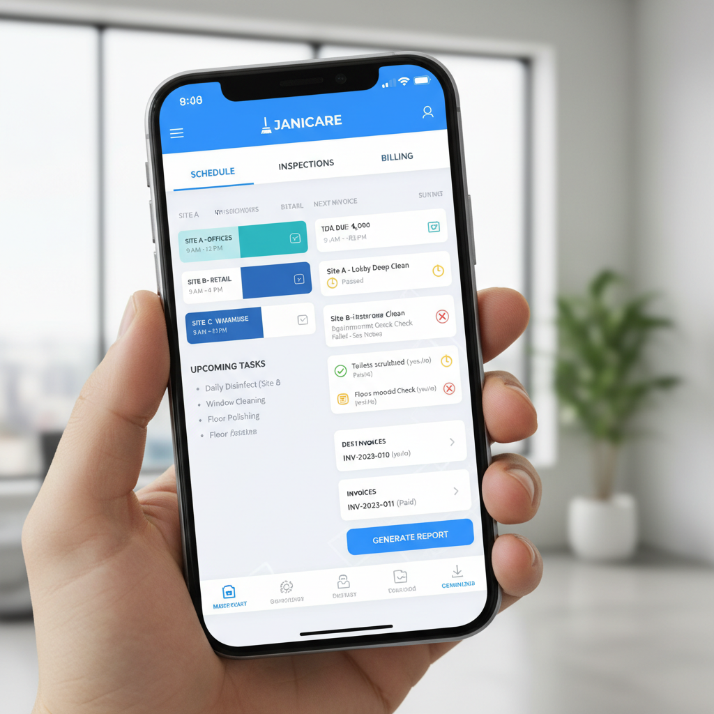 Janitorial Manager app preview