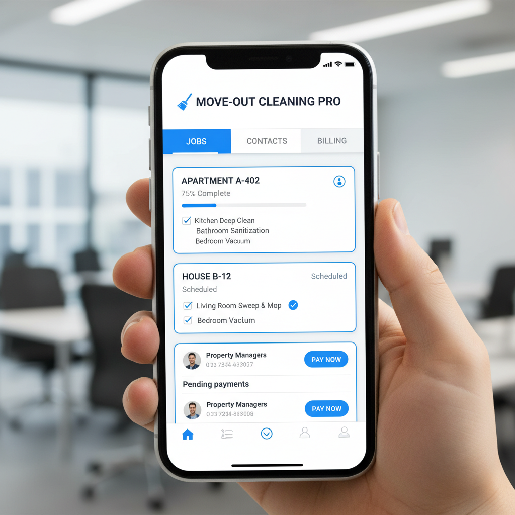 Move-Out Cleaning app preview