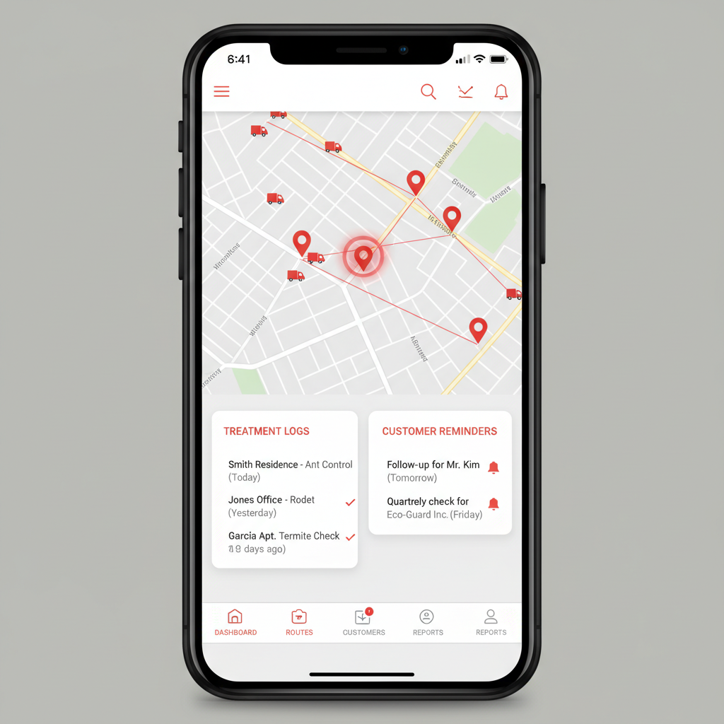 Pest Control CRM app preview