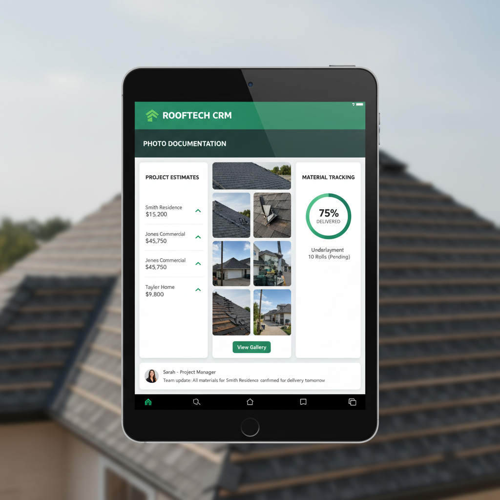 Roofing CRM app preview