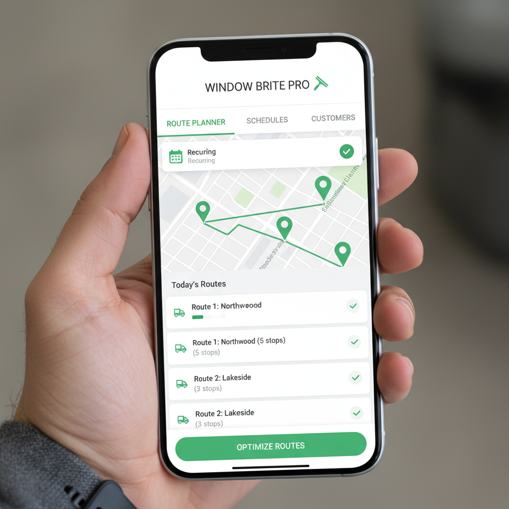 Window Cleaning CRM app preview